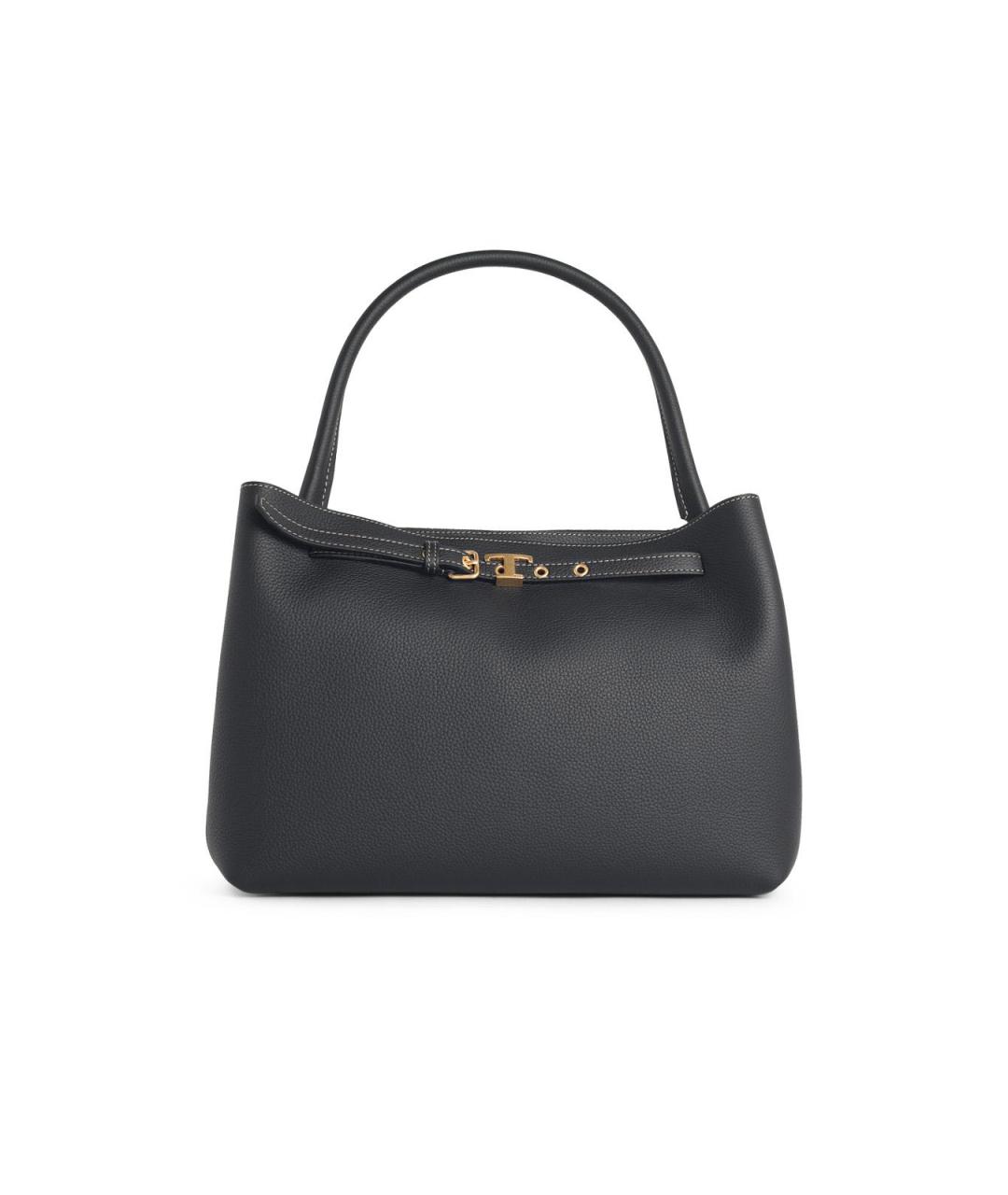 TOD'S Черная кожаная сумка тоут, фото 1