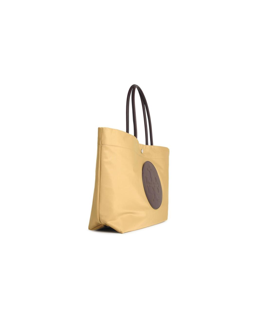 TORY BURCH Бежевая синтетическая сумка тоут, фото 2