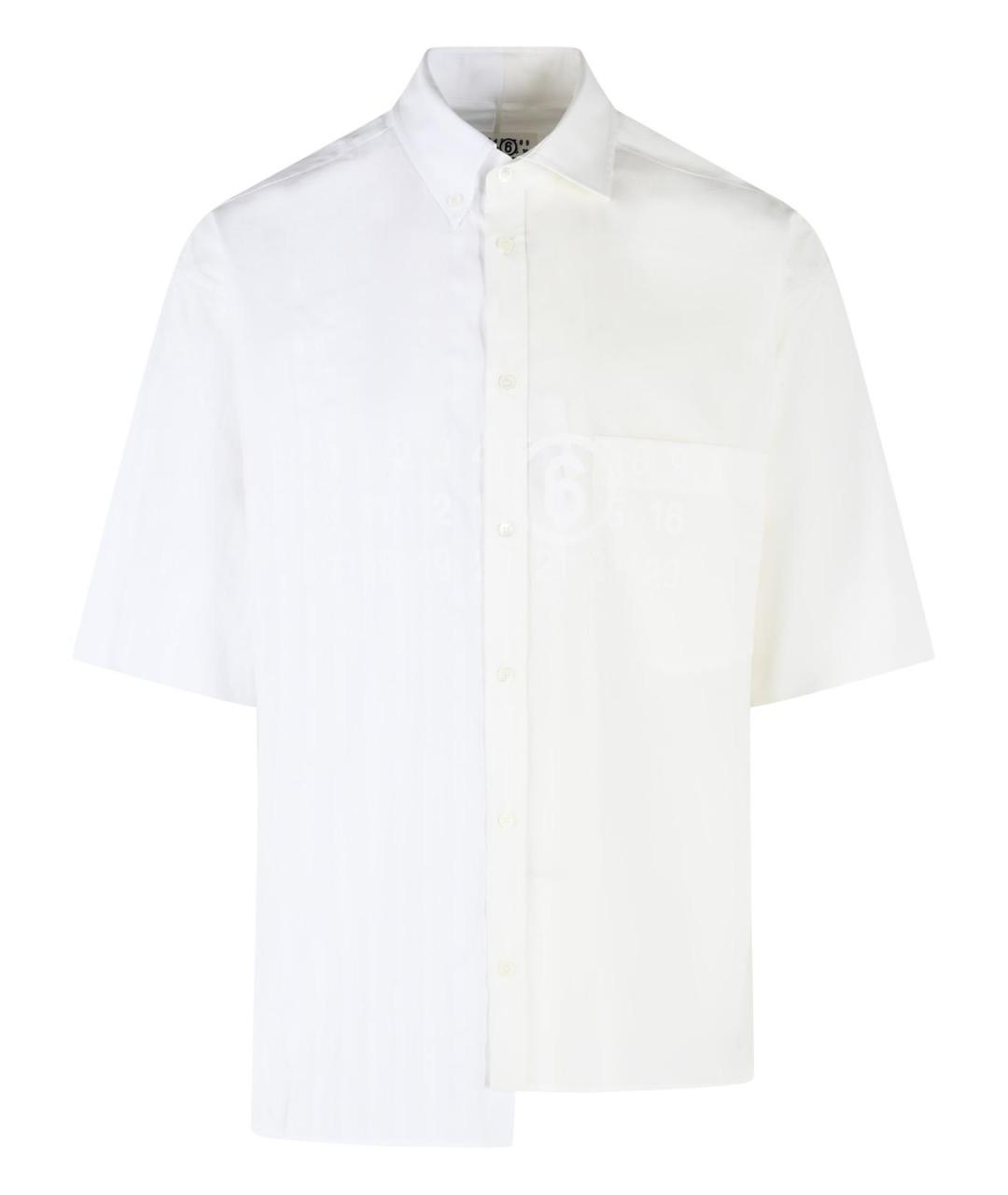 MM6 MAISON MARGIELA Белая хлопковая кэжуал рубашка, фото 1