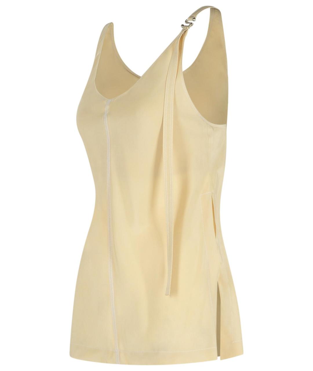 SPORTMAX Бежевая вискозная майка, фото 2