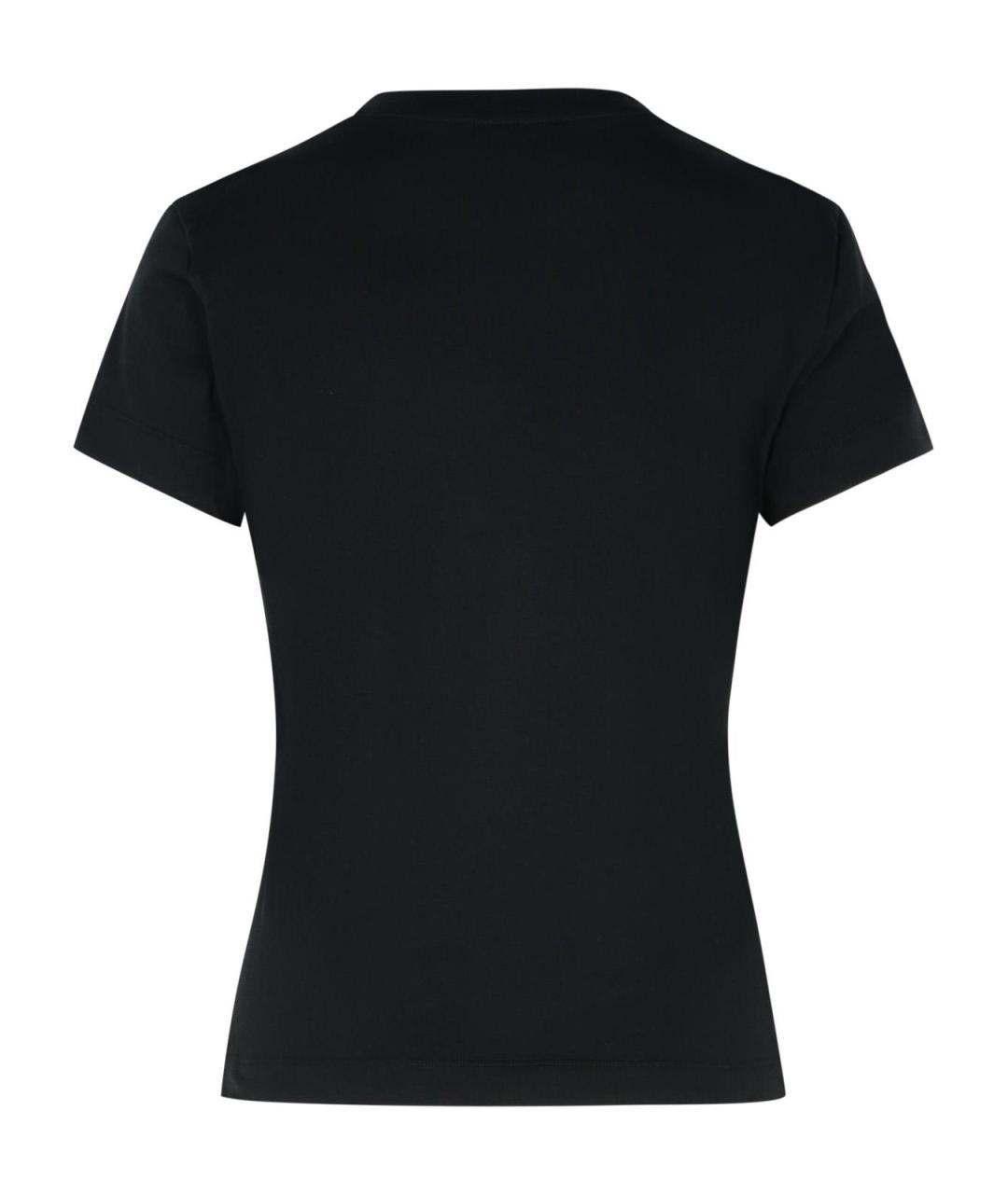 MOSCHINO JEANS Черная хлопковая футболка, фото 3