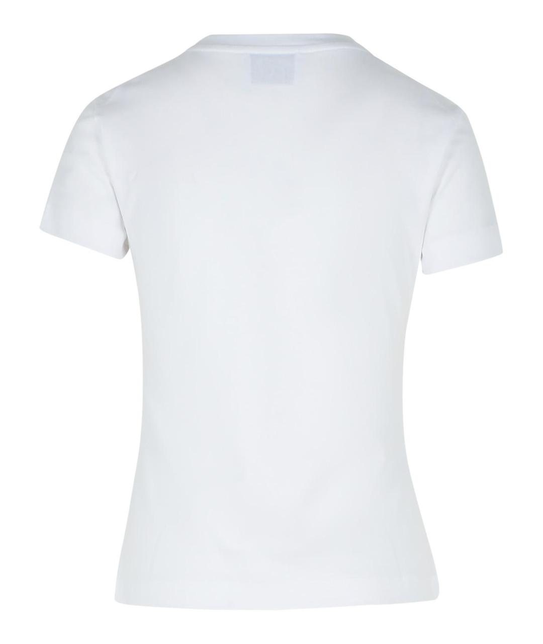 MOSCHINO JEANS Белая хлопковая футболка, фото 3