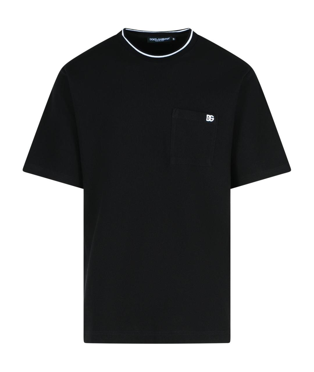 DOLCE&GABBANA Черная хлопковая футболка, фото 1