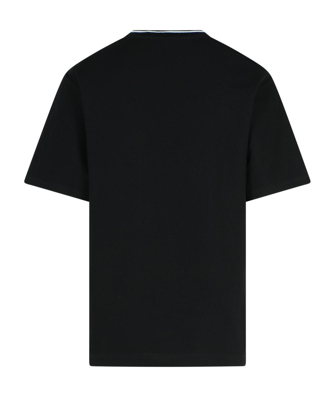 DOLCE&GABBANA Черная хлопковая футболка, фото 3