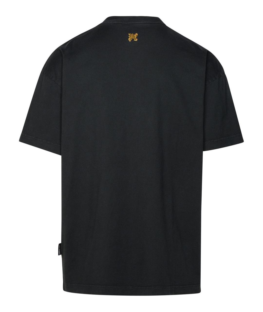 PALM ANGELS Черная хлопковая футболка, фото 3