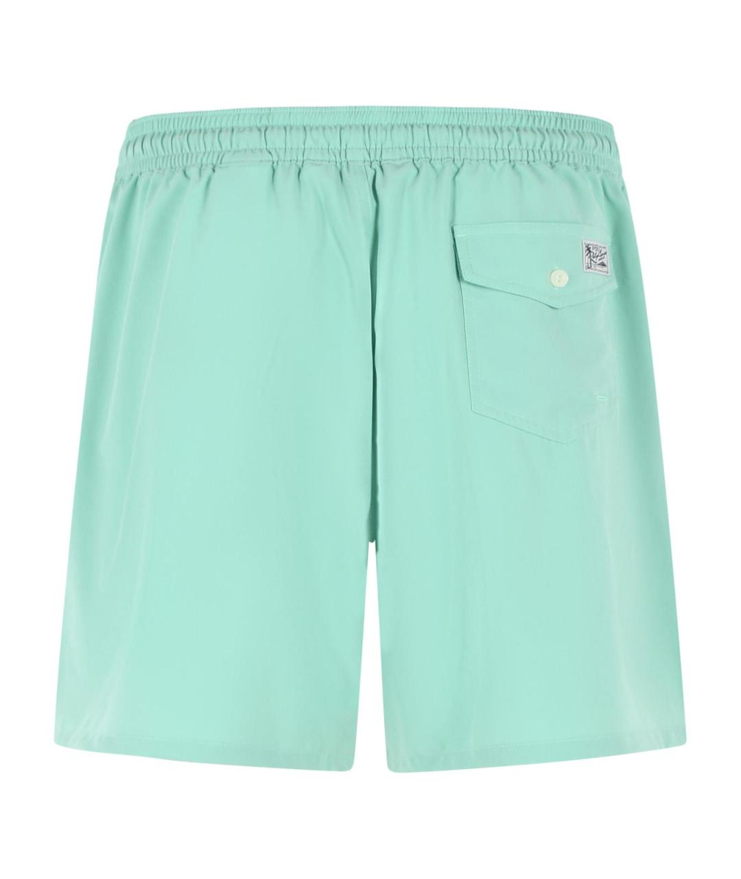 POLO RALPH LAUREN Зеленые полиэстеровые плавки, фото 3