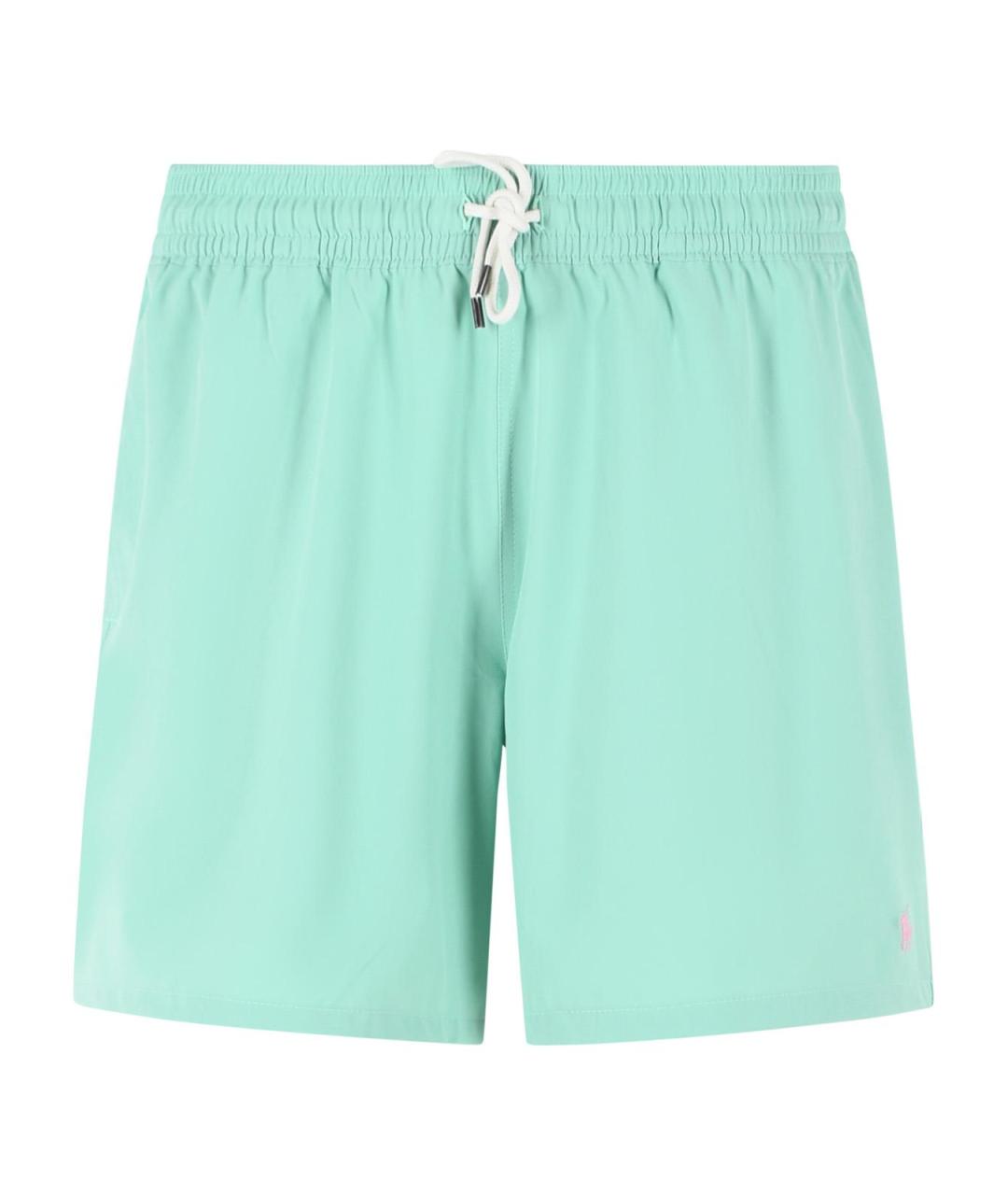 POLO RALPH LAUREN Зеленые полиэстеровые плавки, фото 1