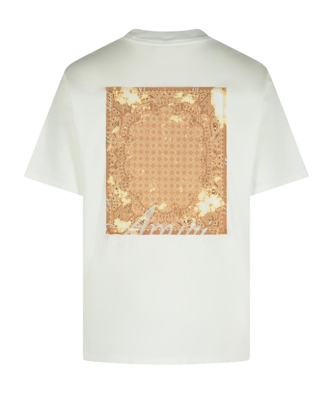 AMIRI Белая хлопковая футболка, фото 3