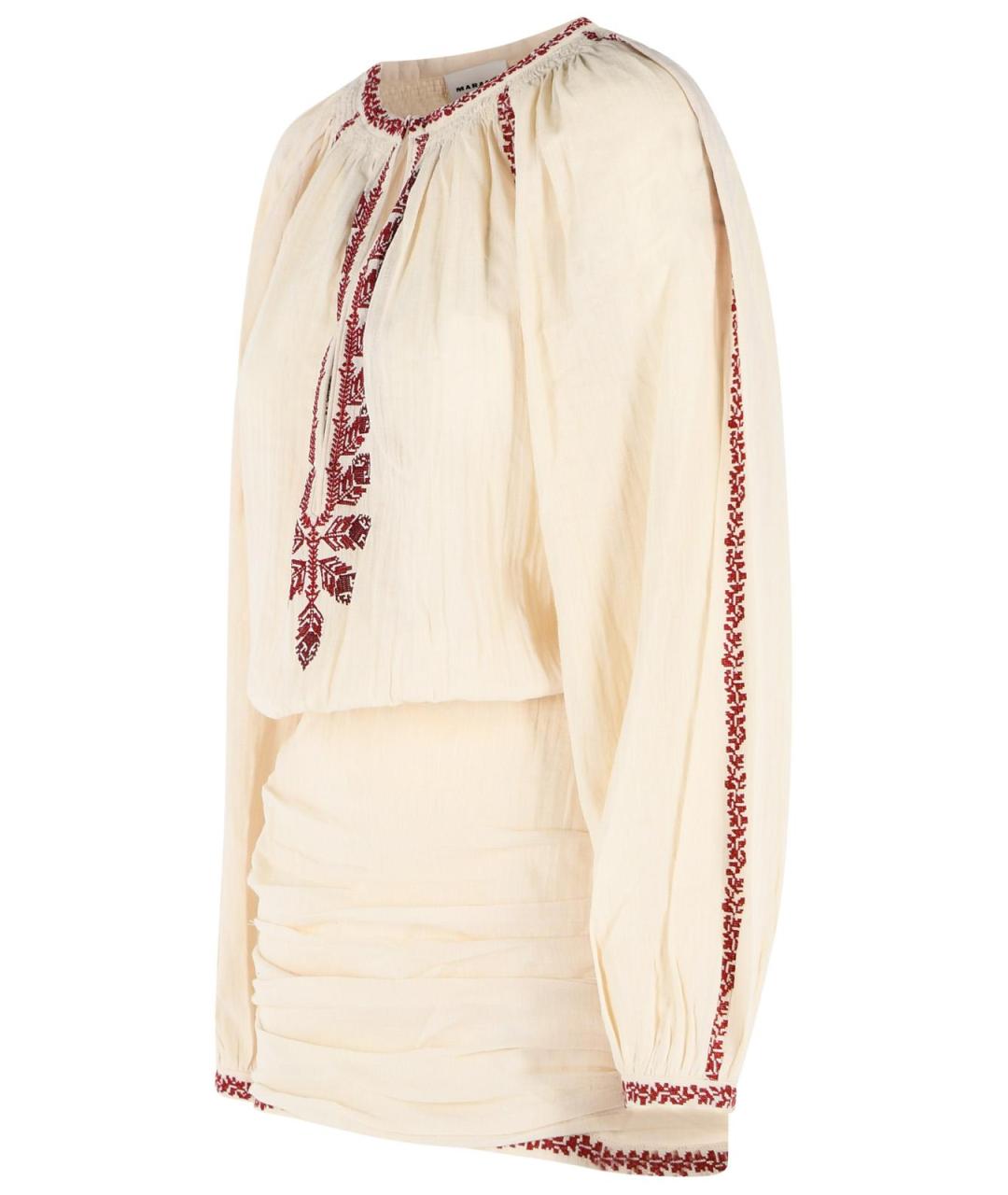 ISABEL MARANT Белое хлопковое повседневное платье, фото 2