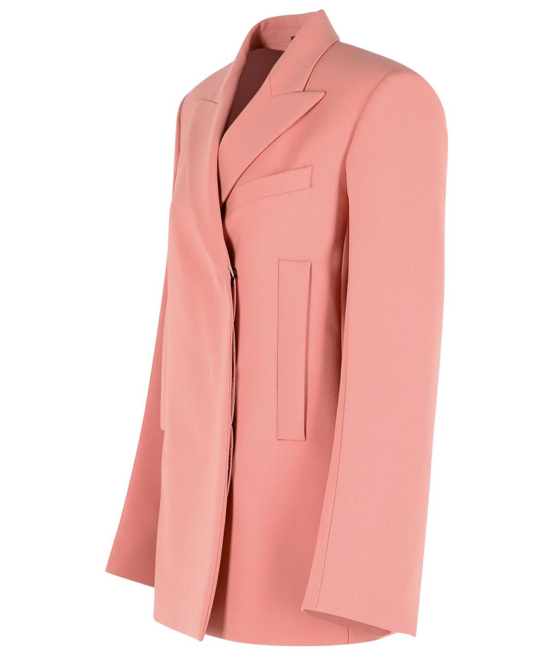 SPORTMAX Розовый шерстяной жакет/пиджак, фото 2