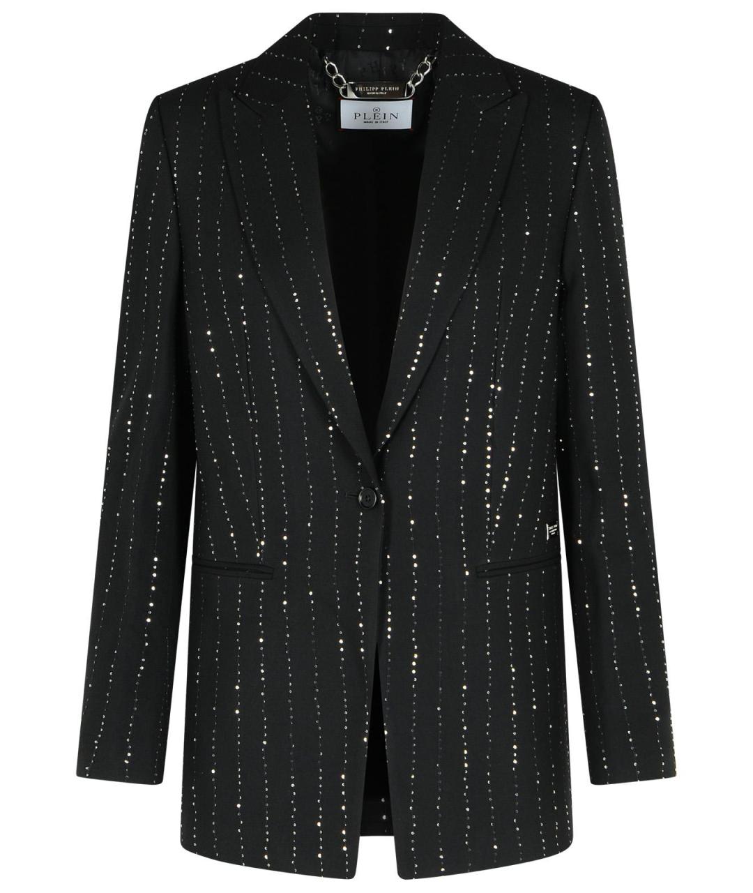 PHILIPP PLEIN Черный вискозный жакет/пиджак, фото 1