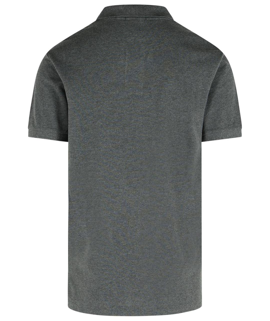 POLO RALPH LAUREN Серое хлопковое поло с коротким рукавом, фото 3