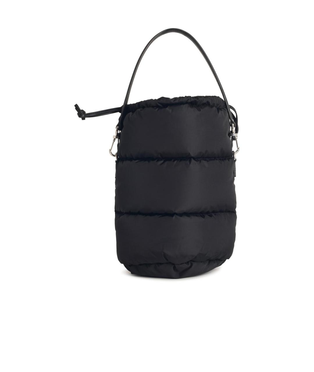 MONCLER Черная синтетическая сумка с короткими ручками, фото 3