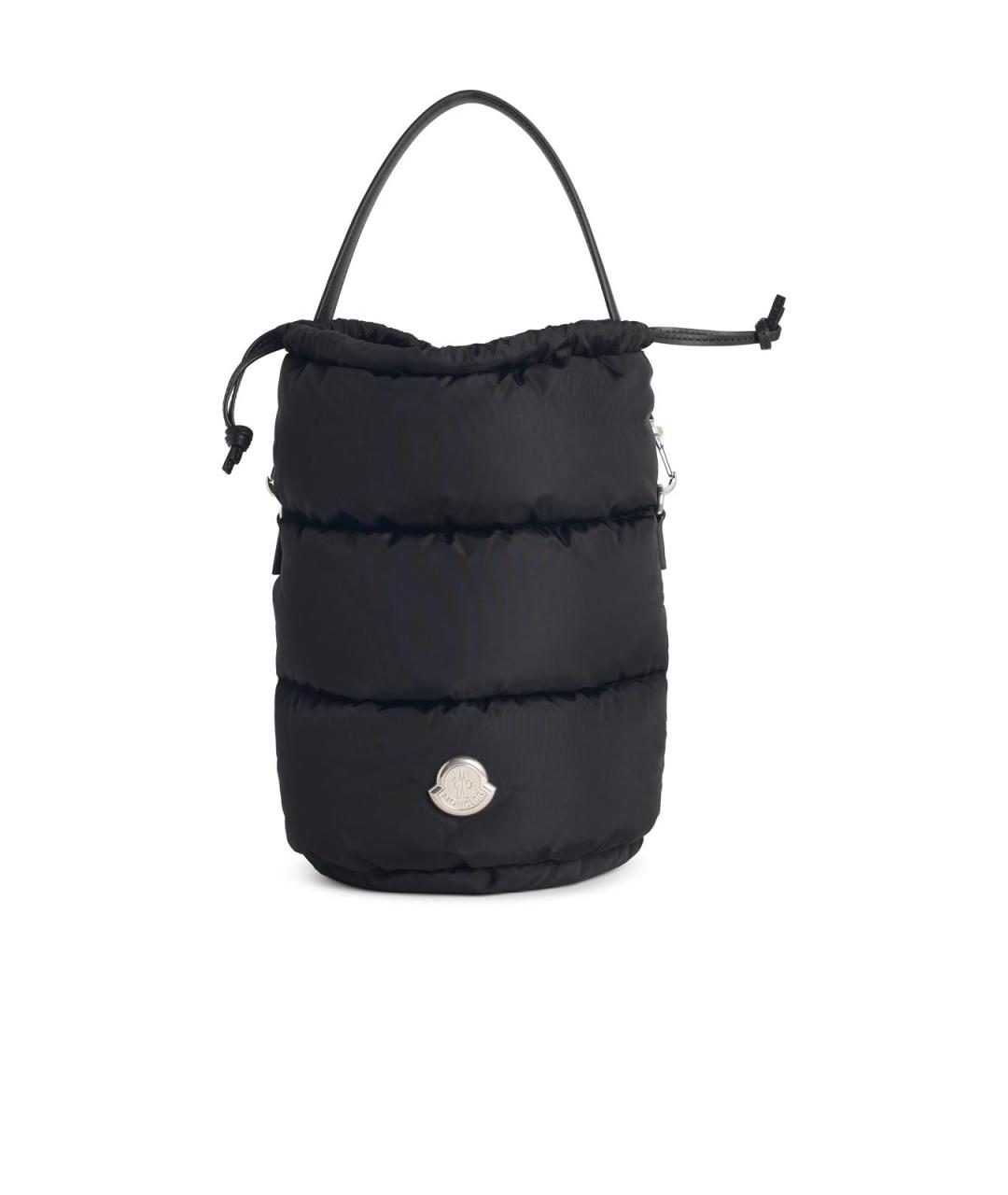 MONCLER Черная синтетическая сумка с короткими ручками, фото 1
