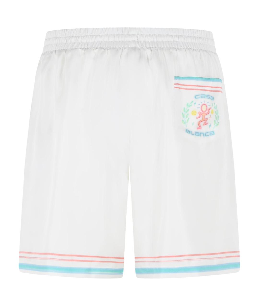 CASABLANCA Белые шелковые шорты, фото 3