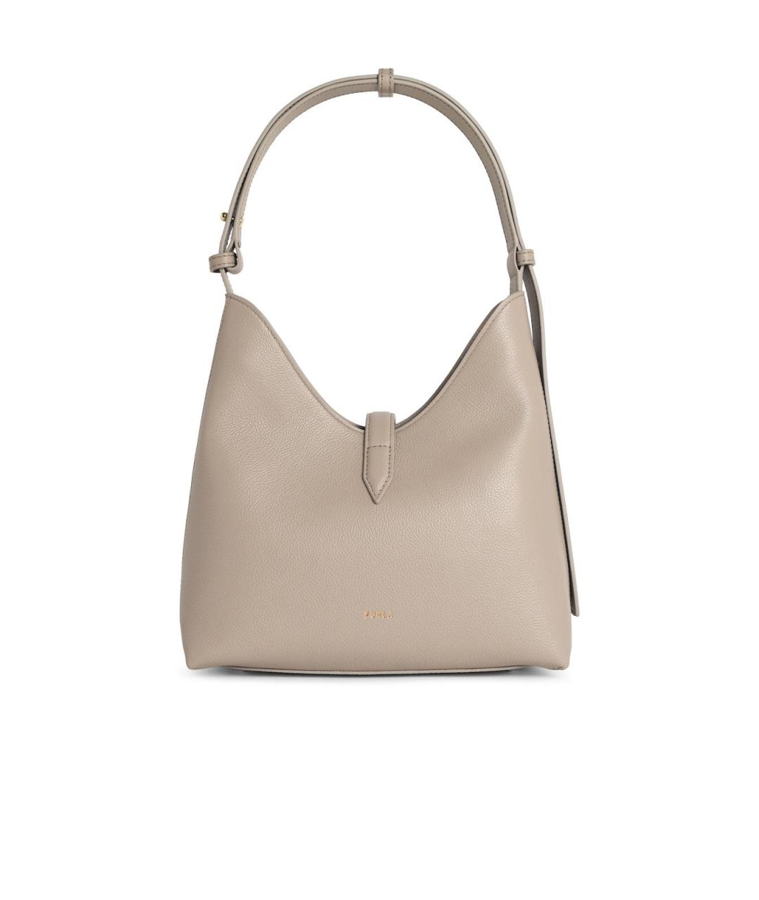 FURLA Серая кожаная сумка через плечо, фото 3