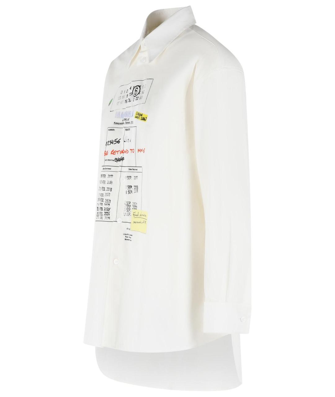 MM6 MAISON MARGIELA Белая хлопковая рубашка, фото 2