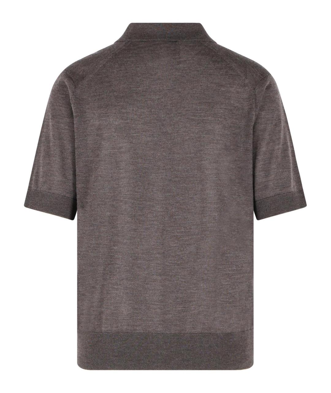 LOULOU STUDIO Коричневая футболка, фото 3