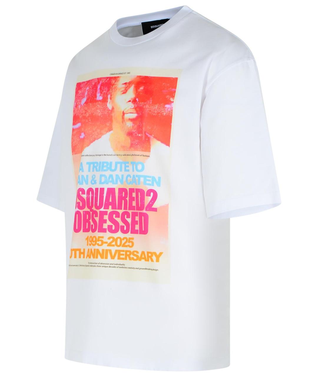 DSQUARED2 Белая хлопковая футболка, фото 2