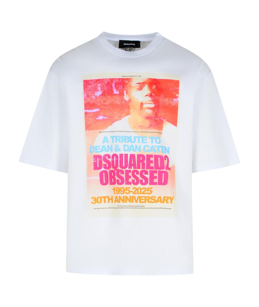 DSQUARED2 Белая хлопковая футболка, фото 1