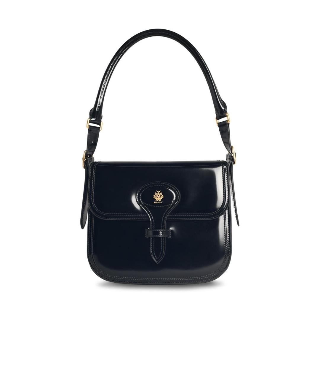 BALLY Черная кожаная сумка через плечо, фото 1