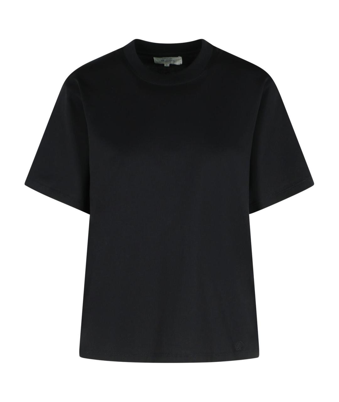 LOULOU STUDIO Черная хлопковая футболка, фото 1