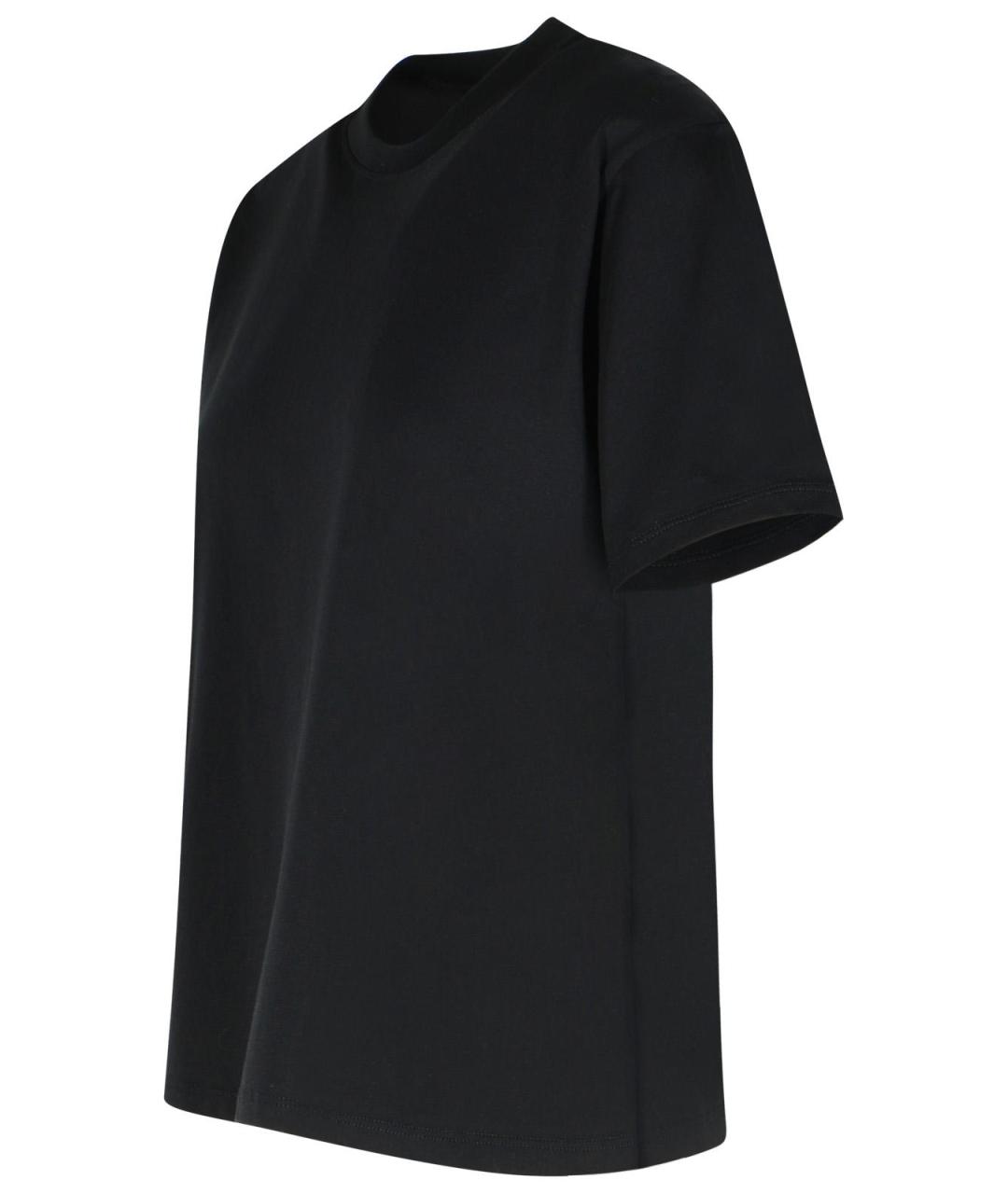 LOULOU STUDIO Черная хлопковая футболка, фото 2