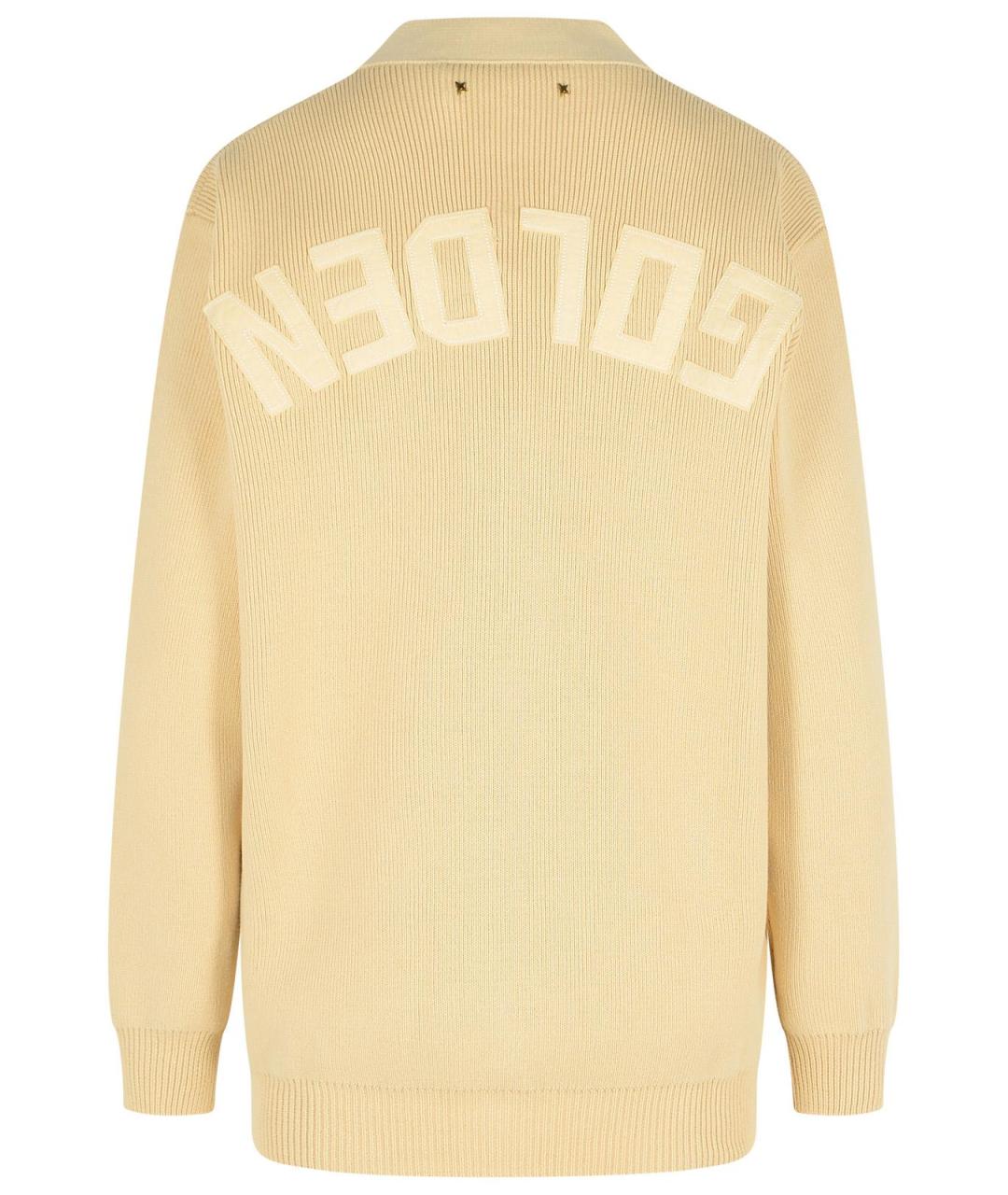 GOLDEN GOOSE DELUXE BRAND Бежевый хлопковый кардиган, фото 3