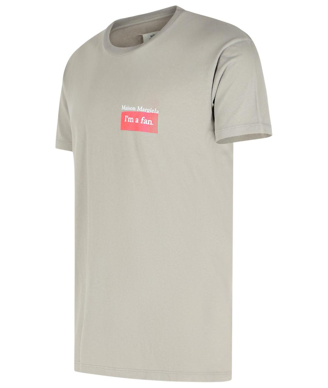 MAISON MARGIELA Серая хлопковая футболка, фото 2