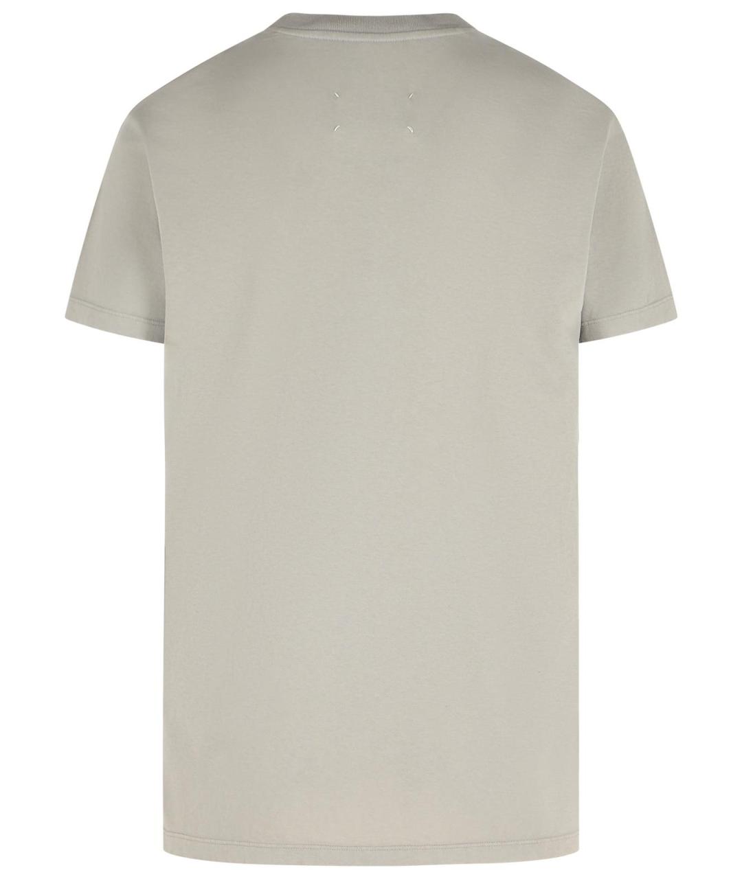 MAISON MARGIELA Серая хлопковая футболка, фото 3