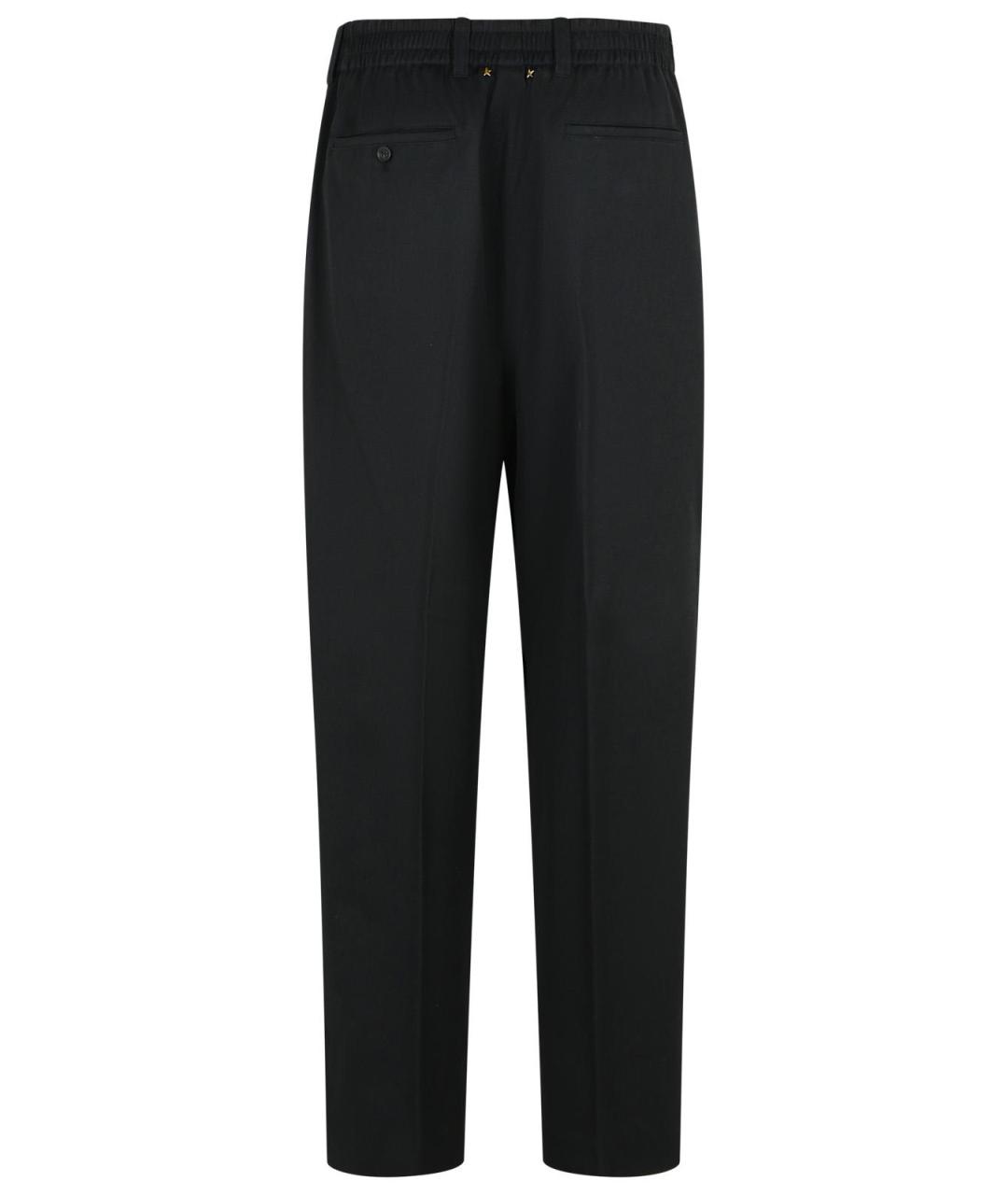 GOLDEN GOOSE DELUXE BRAND Черные шерстяные повседневные брюки, фото 3