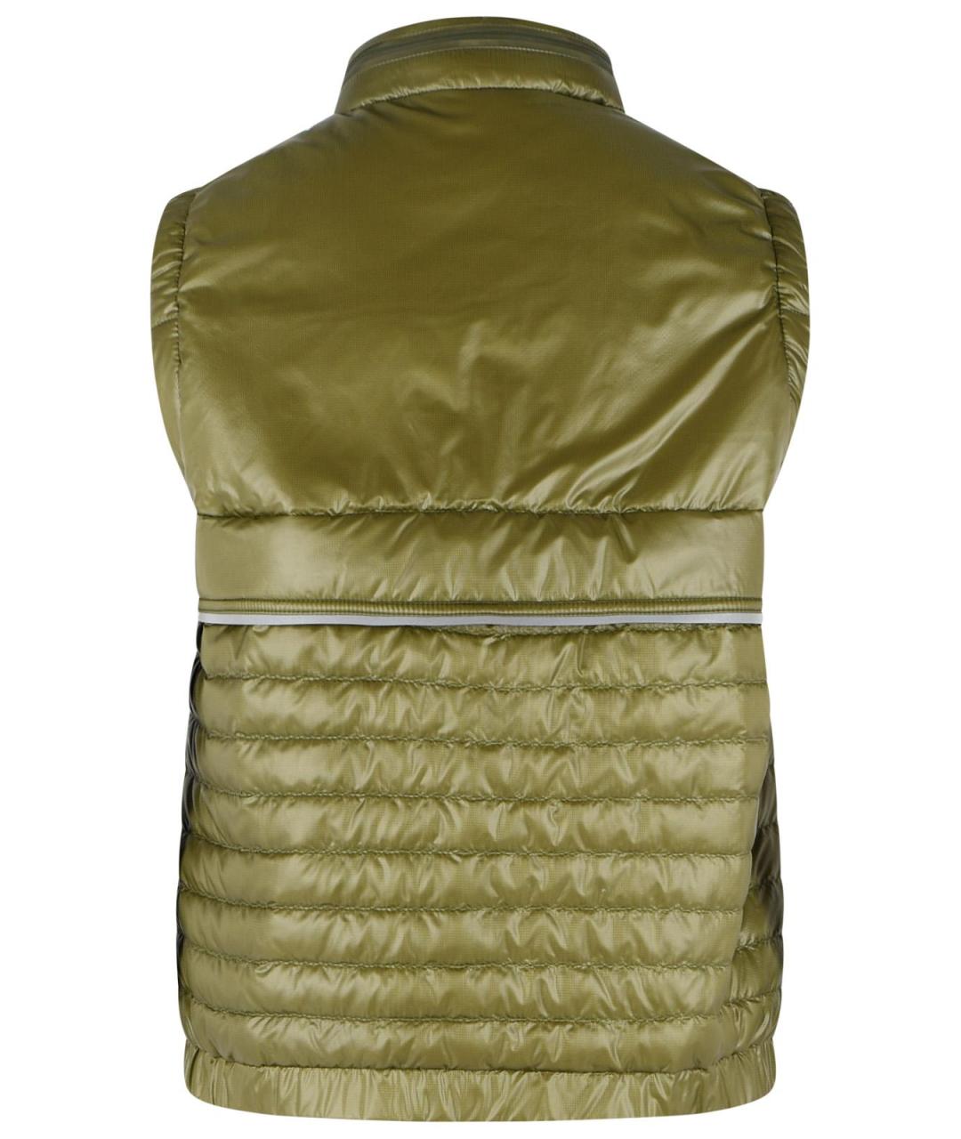 MONCLER GRENOBLE Зеленый полиамидовый жилет, фото 3