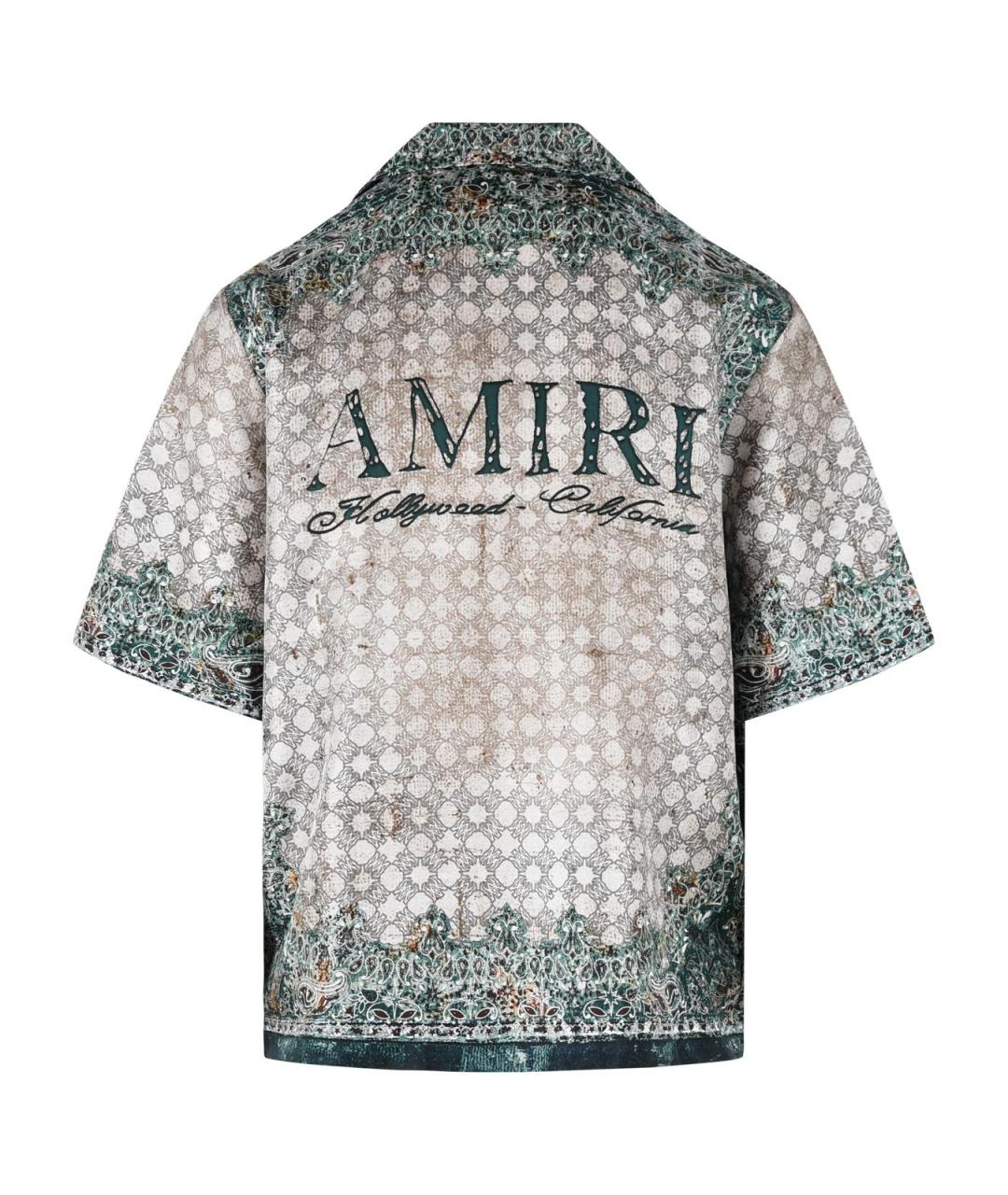 AMIRI Зеленая шелковая кэжуал рубашка, фото 3