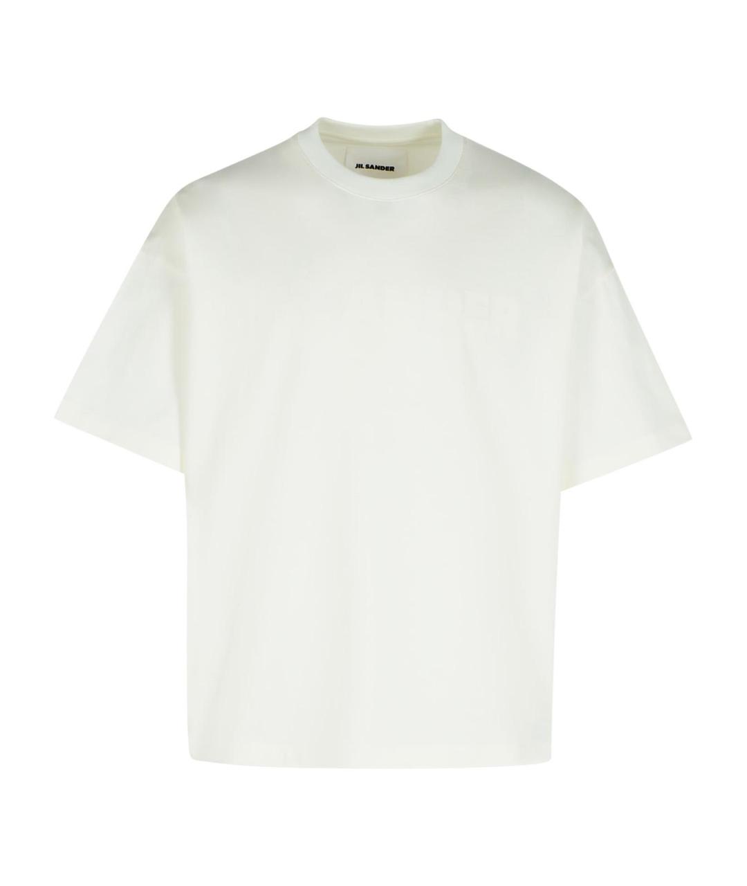 JIL SANDER Белая хлопковая футболка, фото 1