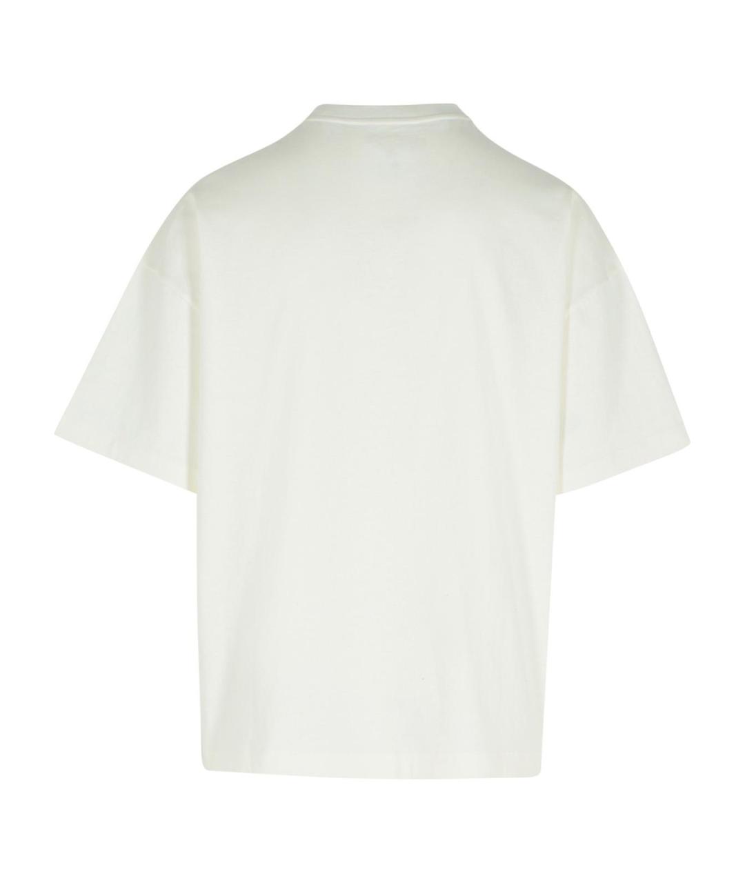 JIL SANDER Белая хлопковая футболка, фото 3