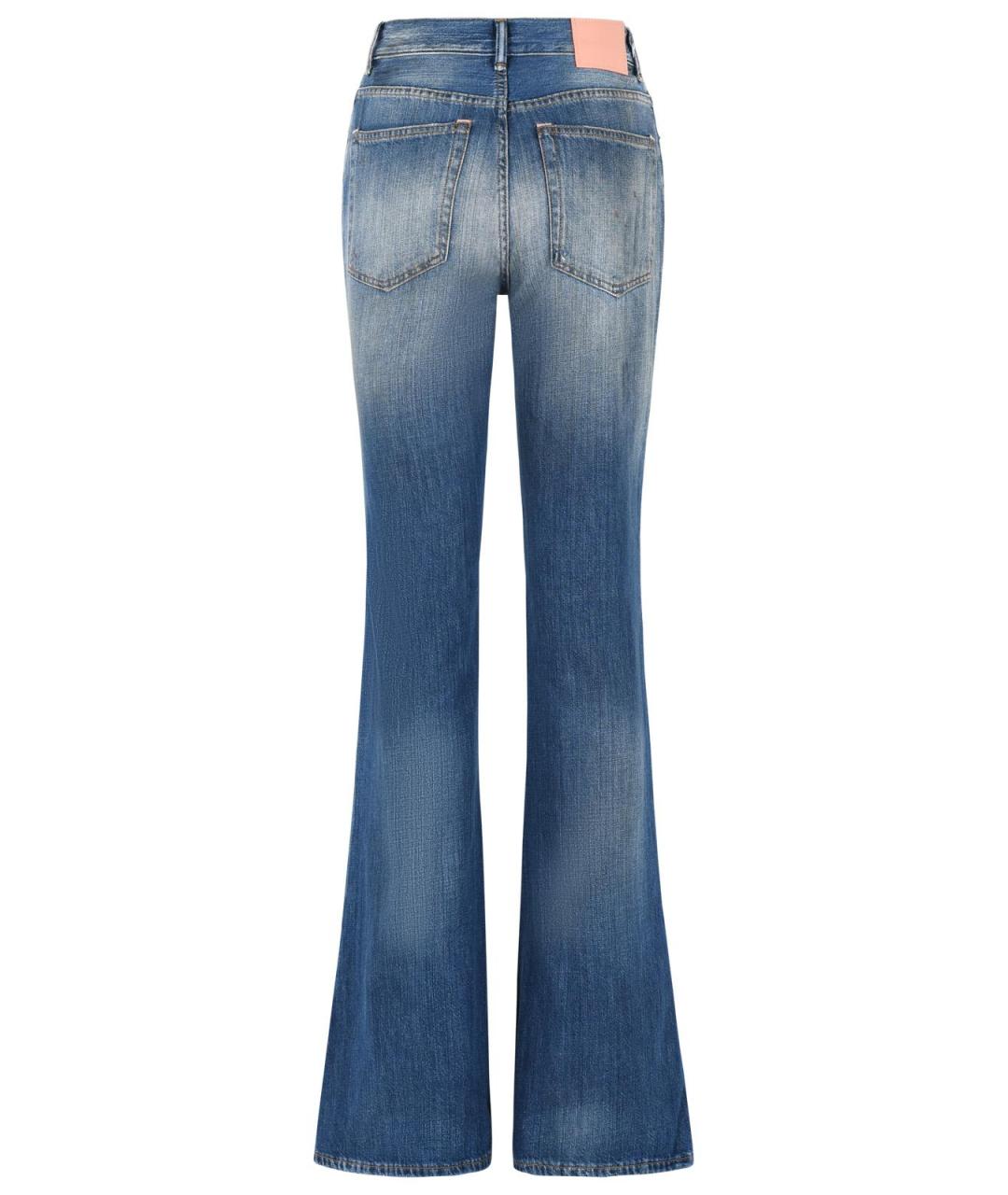 ACNE STUDIOS Синие хлопковые джинсы клеш, фото 3