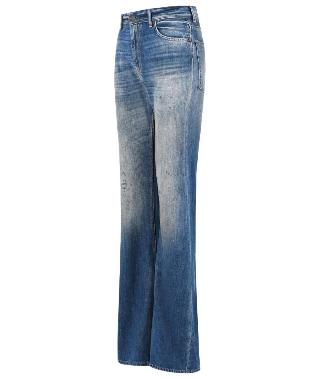 ACNE STUDIOS Синие хлопковые джинсы клеш, фото 2