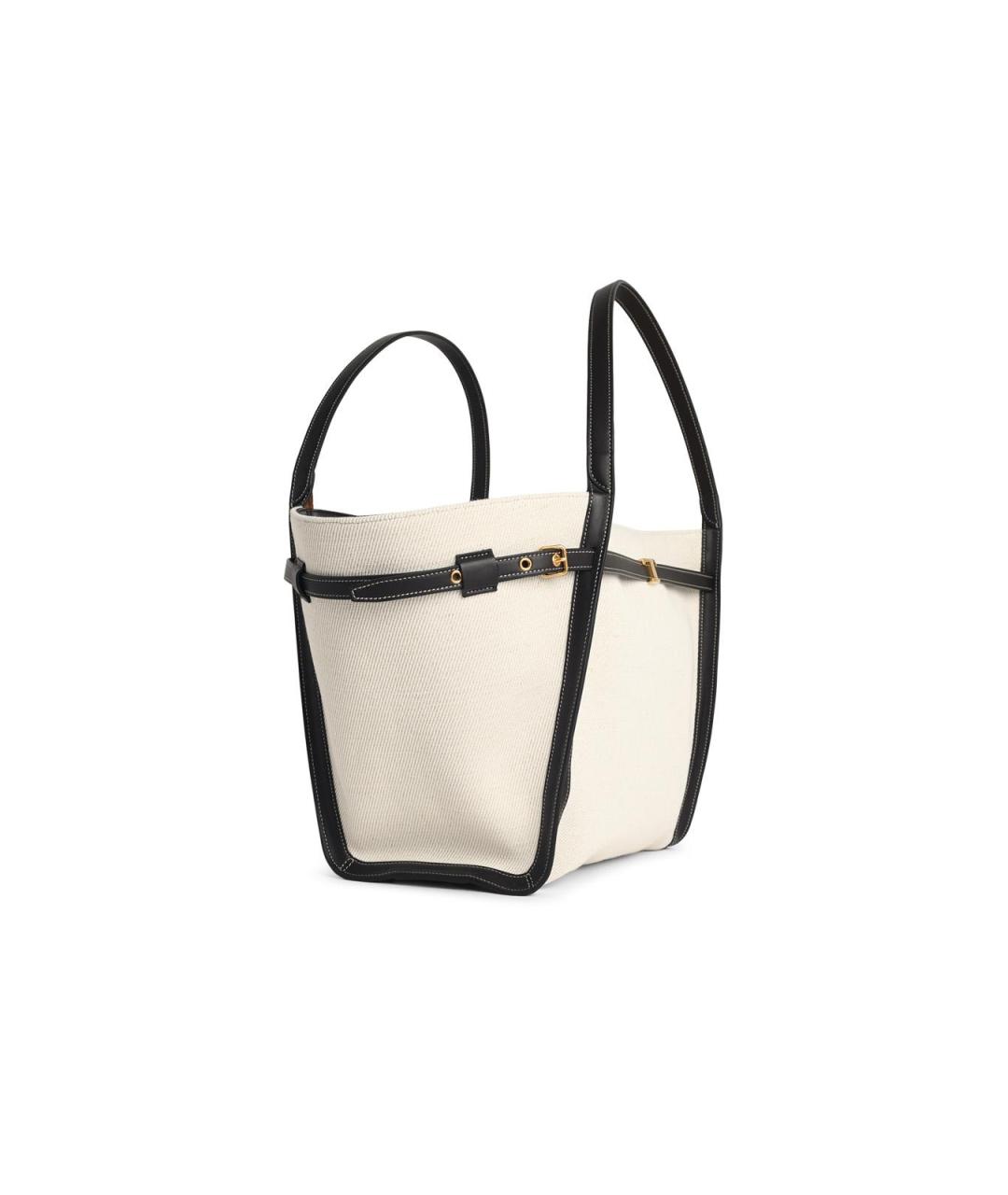 TOD'S Белая тканевая сумка тоут, фото 2