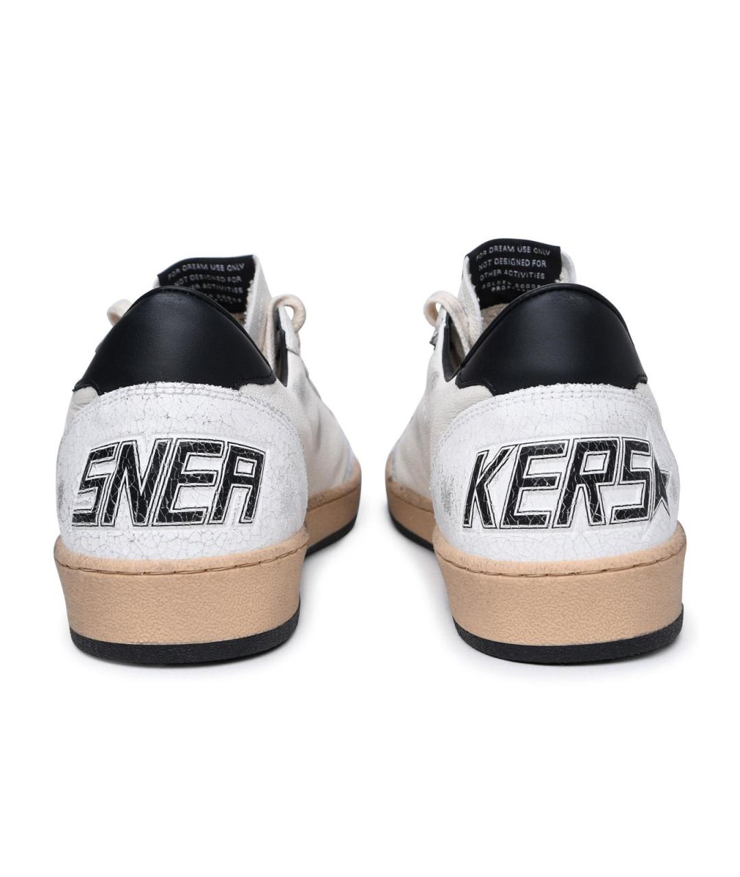 GOLDEN GOOSE DELUXE BRAND Белые кожаные низкие кроссовки / кеды, фото 4