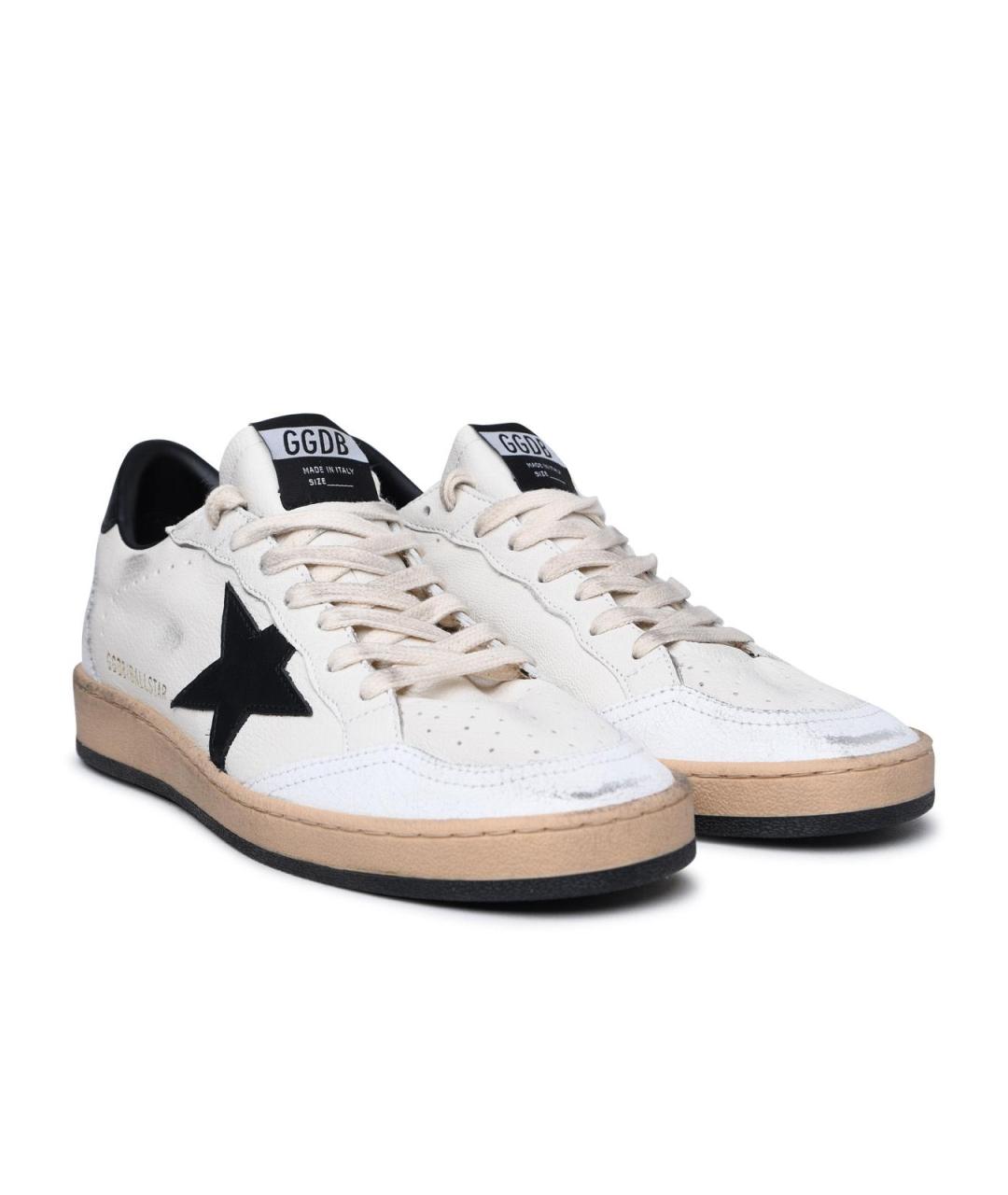 GOLDEN GOOSE DELUXE BRAND Белые кожаные низкие кроссовки / кеды, фото 2