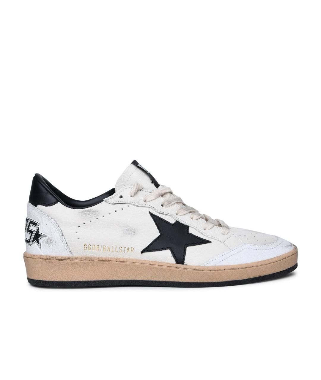 GOLDEN GOOSE DELUXE BRAND Белые кожаные низкие кроссовки / кеды, фото 5