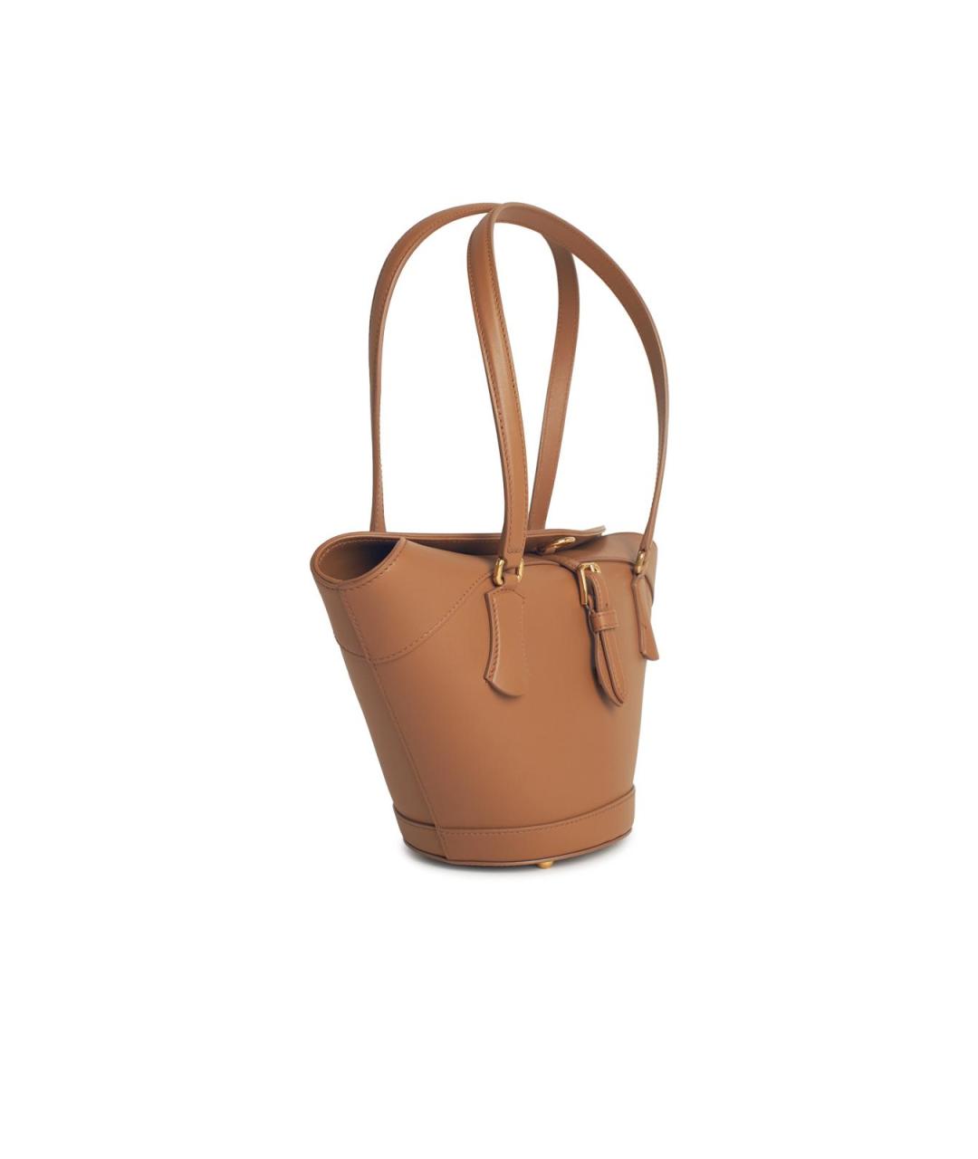 DOLCE&GABBANA Коричневая кожаная сумка тоут, фото 2