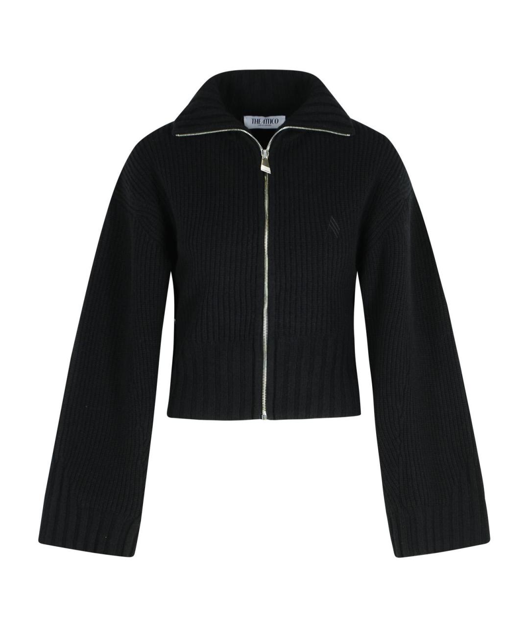 THE ATTICO Черный шерстяной кардиган, фото 1
