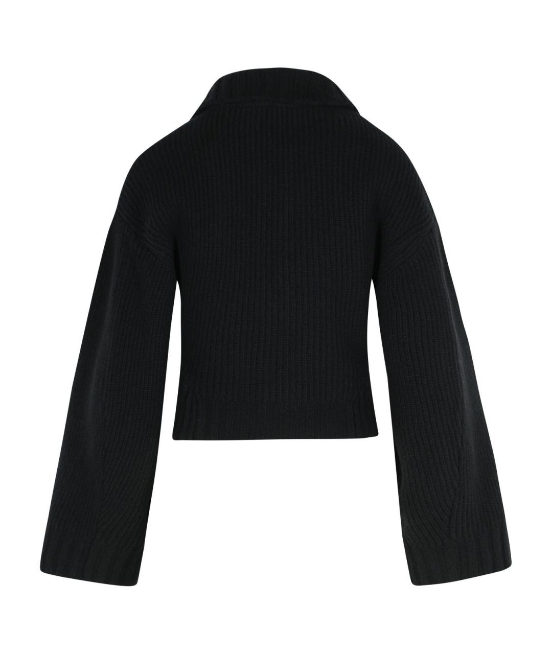 THE ATTICO Черный шерстяной кардиган, фото 3