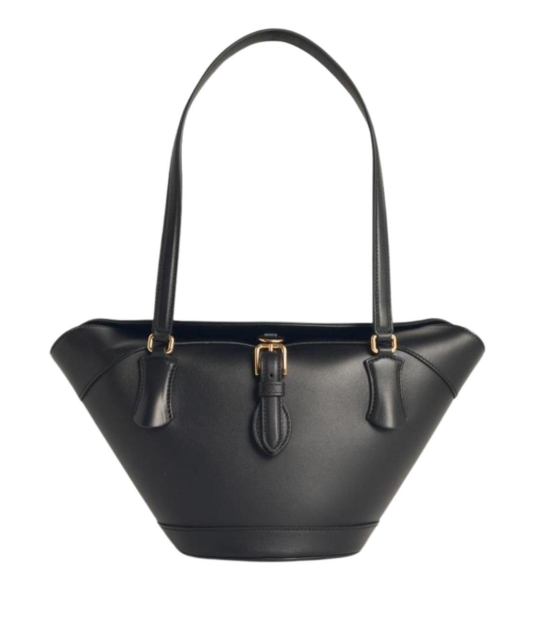 DOLCE&GABBANA Черная кожаная сумка тоут, фото 1