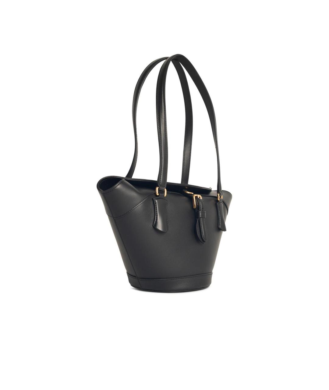 DOLCE&GABBANA Черная кожаная сумка тоут, фото 2