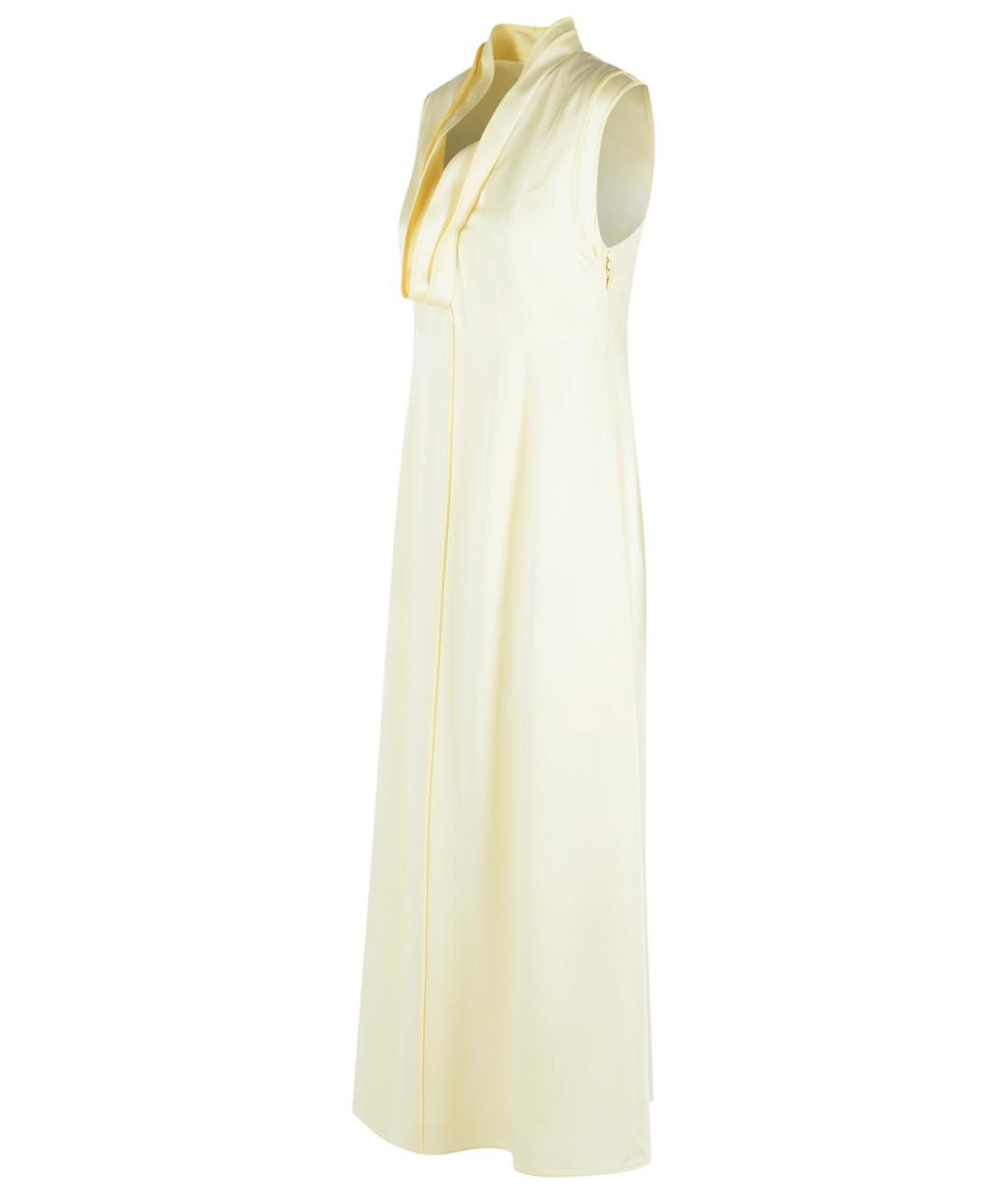 JIL SANDER Бежевое ацетатное повседневное платье, фото 2