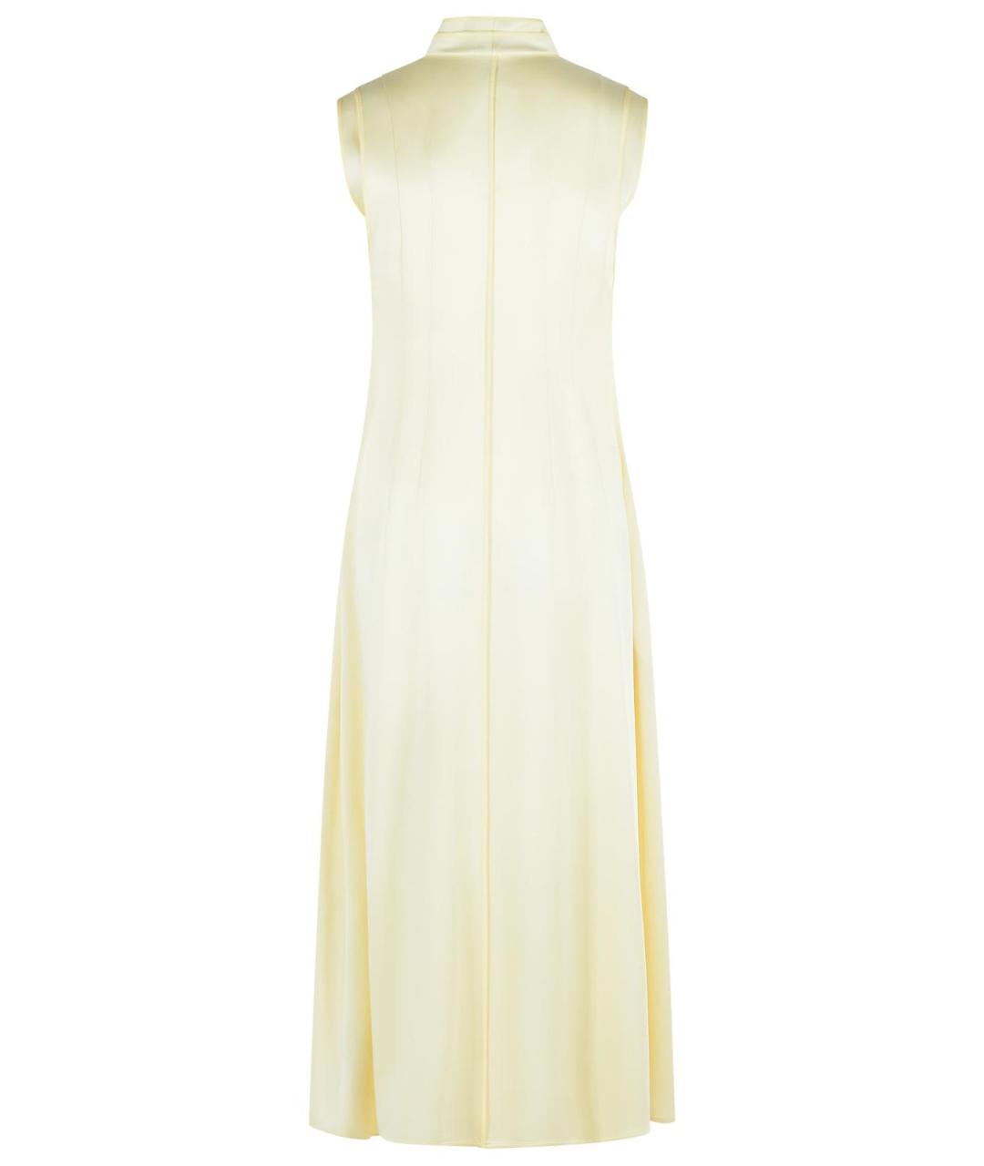 JIL SANDER Бежевое ацетатное повседневное платье, фото 3