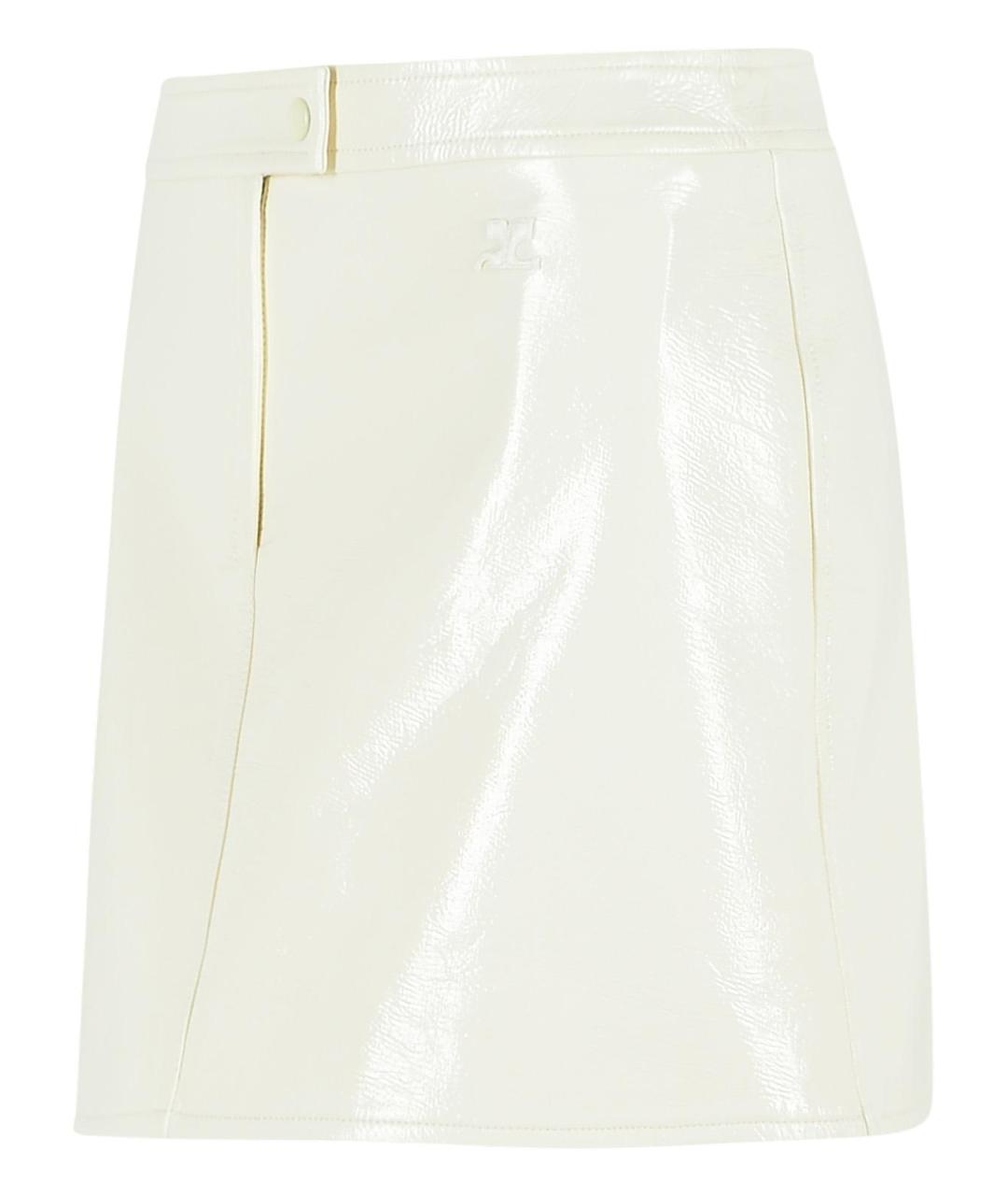 COURREGES Белая юбка мини, фото 2