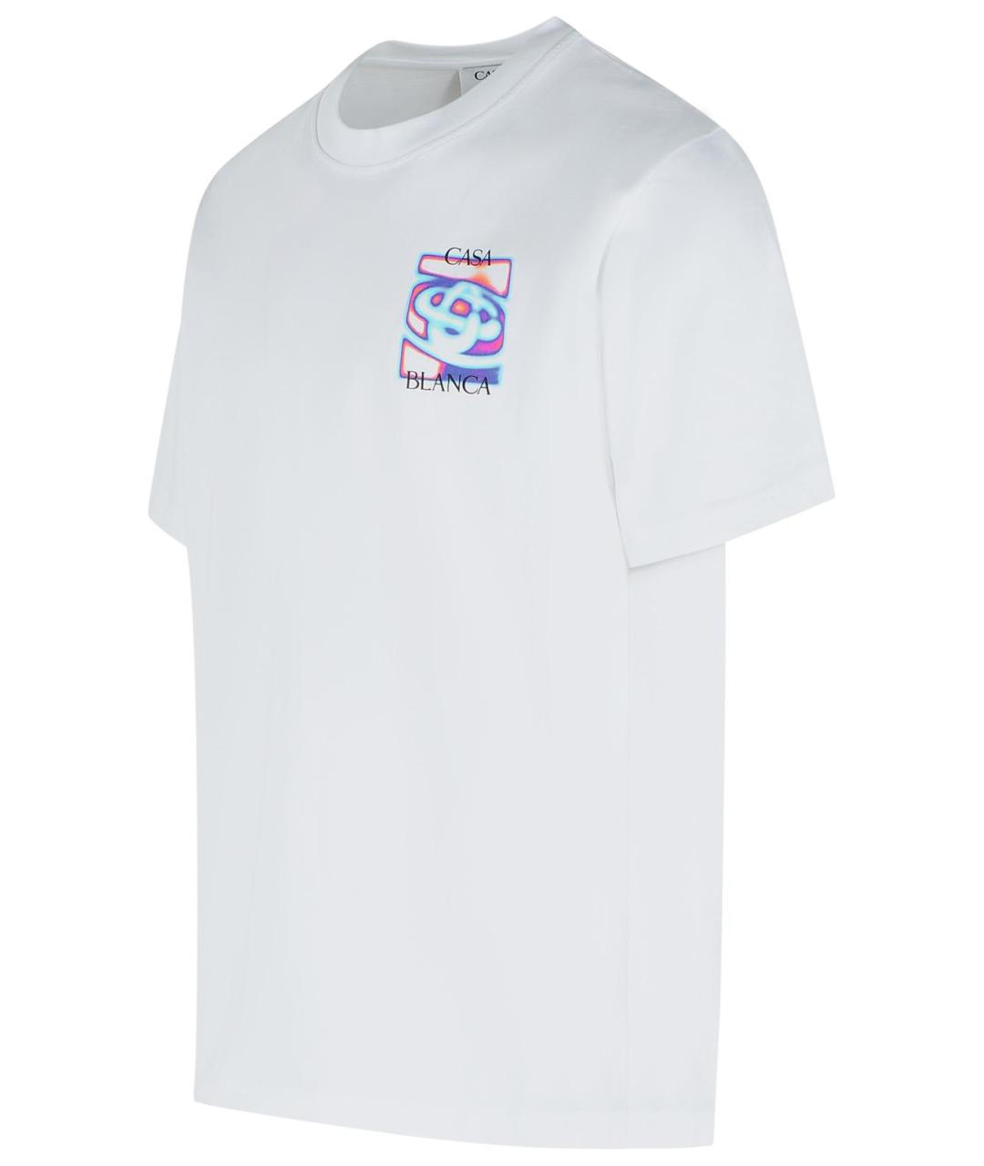 CASABLANCA Белая хлопковая футболка, фото 2